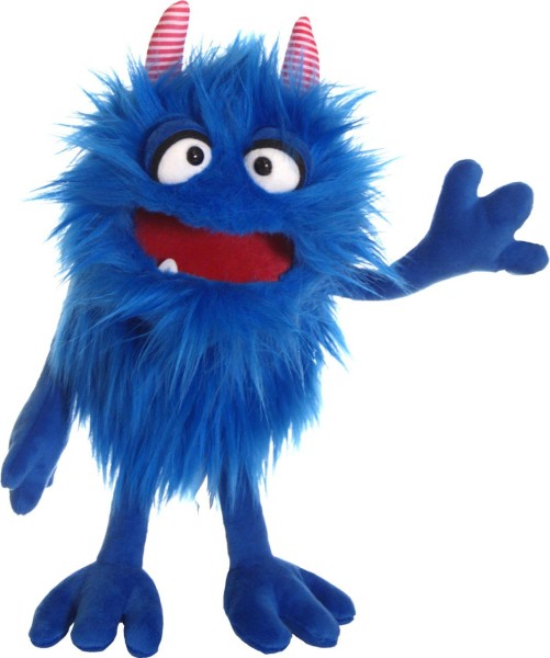 Living Puppets Monster to Go Handpuppe Schmackes 35 cm (Blau)