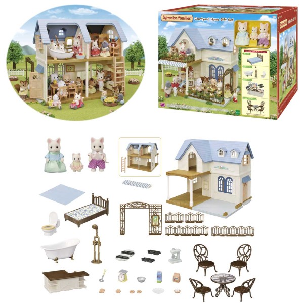 Sylvanian Families Landhof Geschenk Set Haus mit Figuren