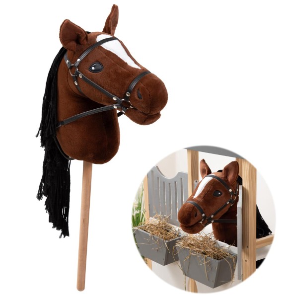 Hobby Horse Pferd TORNADO mit Aufbewahrungsbeutel (Braun)