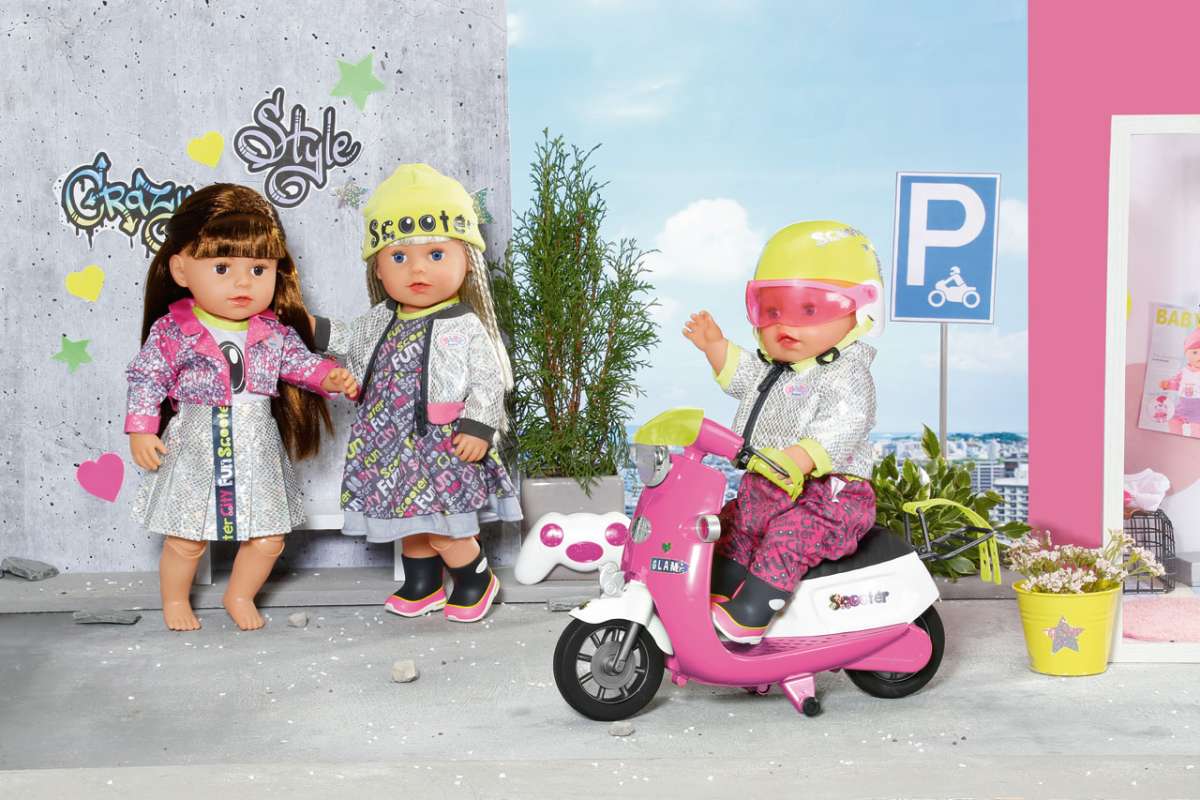 ZAPF CREATION Baby Born City RC Glam Scooter Roller mit Fernbedienung Spielzeug24