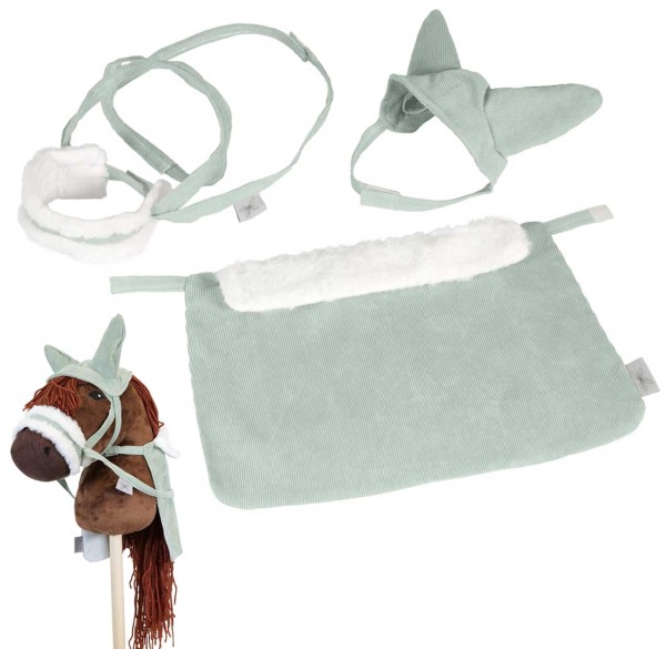 Hobby Horse Fliegenhut, Satteldecke und Halfter (Dusty Green)