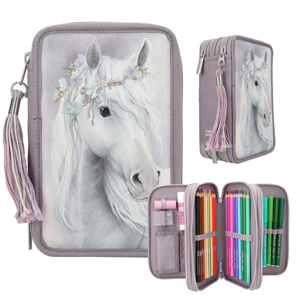 Miss Melody 3 Fach Federtasche Fantasy Horse