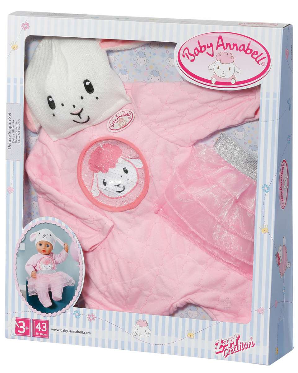 ZAPF CREATION Baby Annabell Deluxe Glitzer Set 43 cm Rosa Spielzeug24