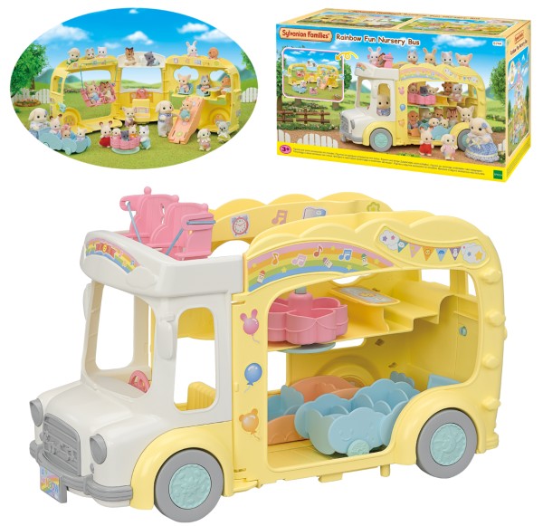 Sylvanian Families Erlebniskindergarten Bus Regenbogen