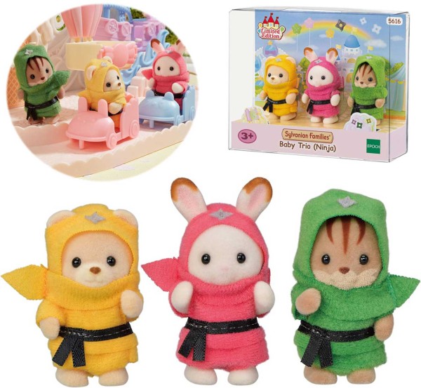 Sylvanian Families Baby Trio Ninja (Bunt)