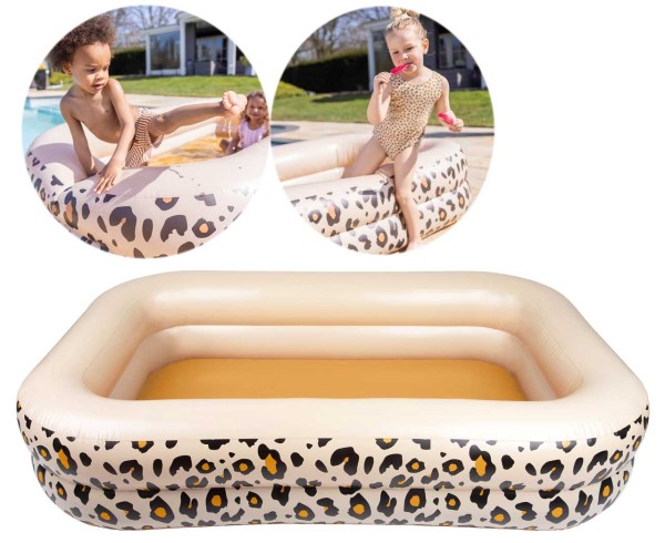 Aufblasbarer Pool Leopard 200 cm (Beige)