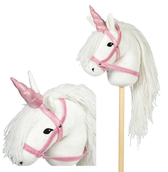 Hobby Horse Horn und Halfter Glitzer (Pink)