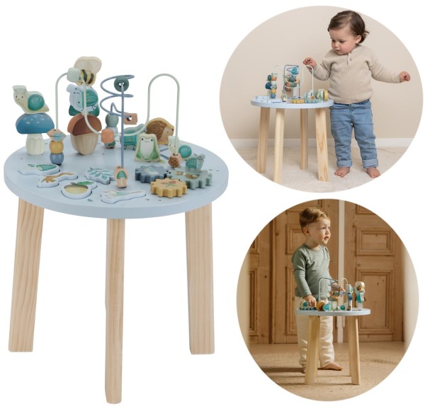 Activity-Tisch Forest Friends aus Holz (Blau)