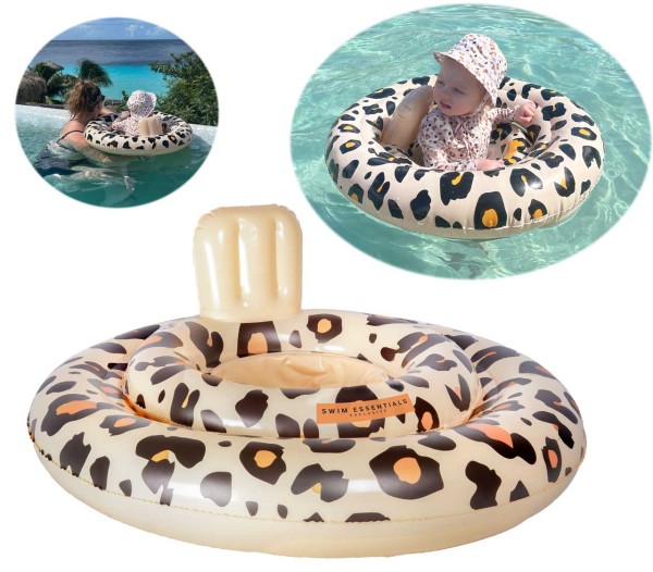 Baby Schwimmsitz Leopard 0 - 1 Jahr (Beige)